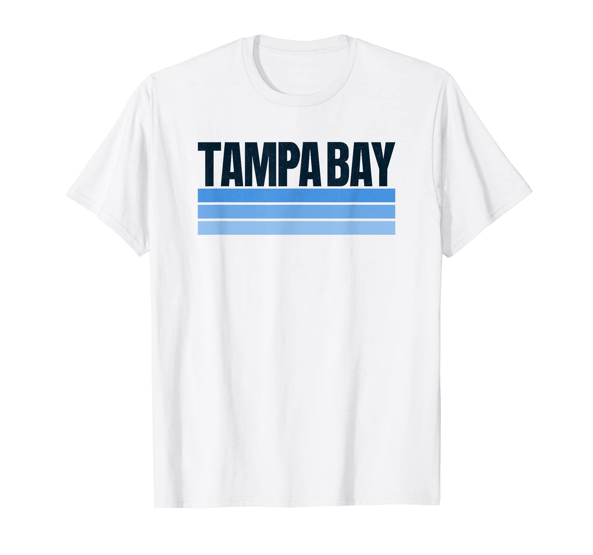 Navy Blue Tampa Blue Stripes Tampa T-Shirt - Fun Novelty Design Men Women
