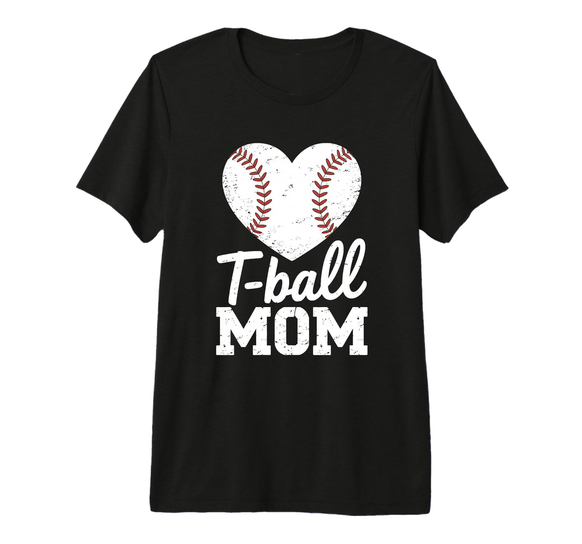 T Ball Mom Baseball Heart Funny Ball T-Shirt - Trendy Graphic Men Women