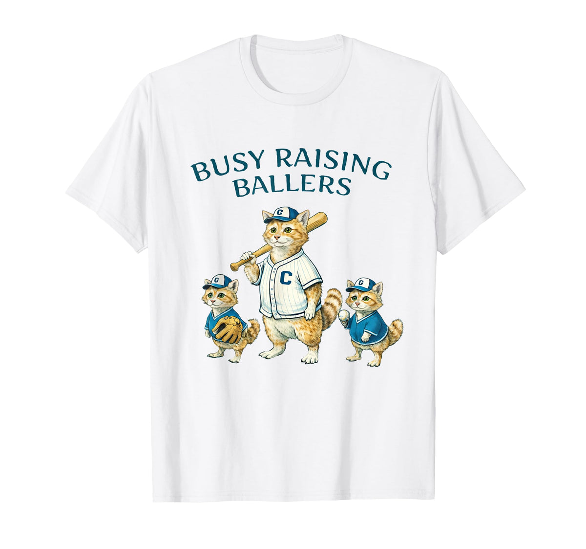 Busy Raising Baller Baseball Softball T-Shirt - Streetwear Style Unisex