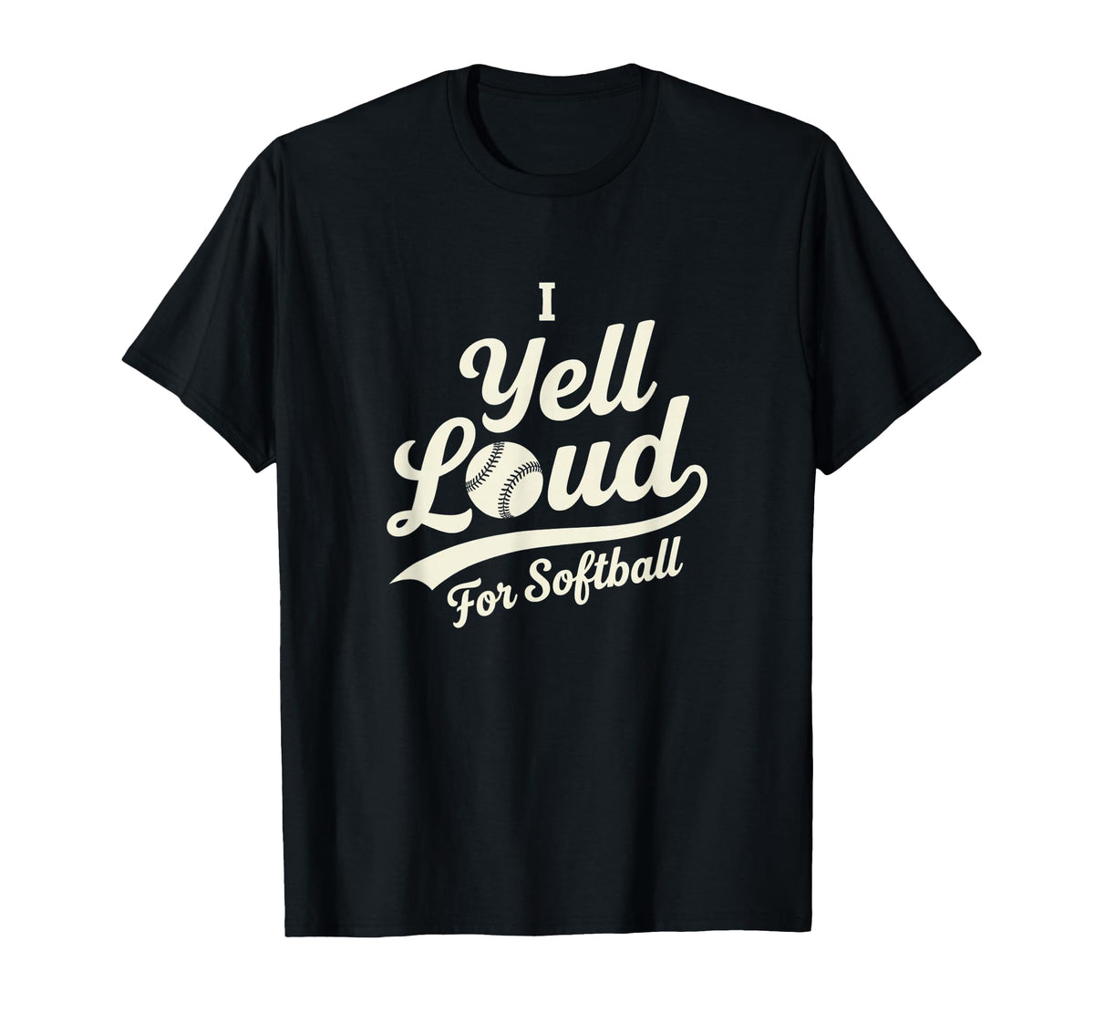 I Yell Loud Softball Mom Heart T-Shirt - Trendy Graphic Men Women