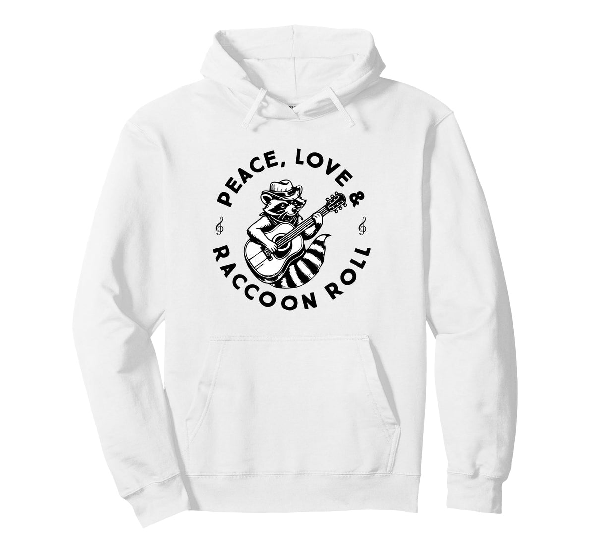 Raccoon Rock And Roll Music Raccoon Hoodie - Aesthetic Graphic for Adults