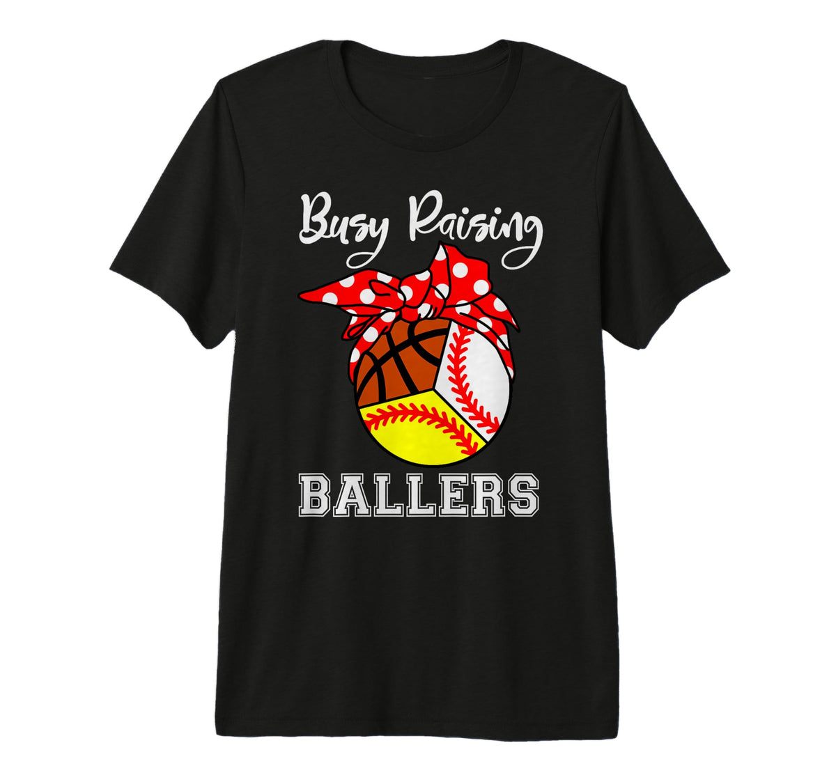 Busy Raising Ballers Funny Baseball T-Shirt - Novelty Apparel for Adults