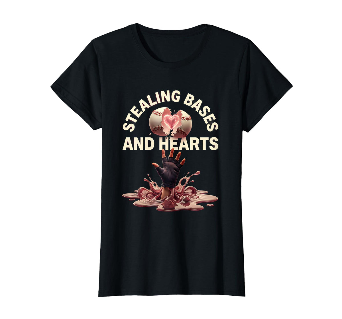 Stealing Bases And Hearts Baseball T-Shirt - Streetwear Style Men Women