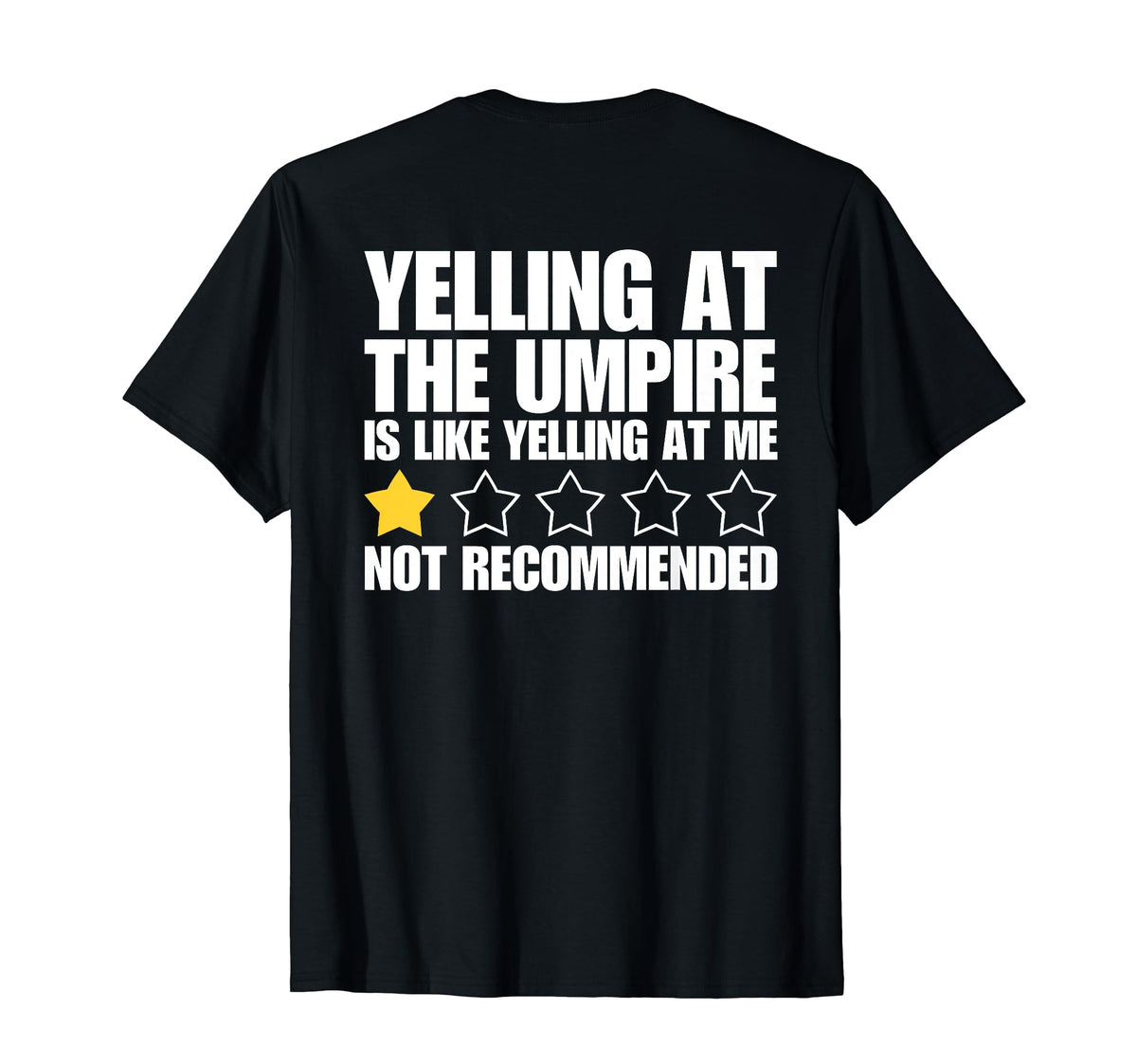 Baseball Dad Umpire 1 Star Rating T-Shirt - Streetwear Style for Adults
