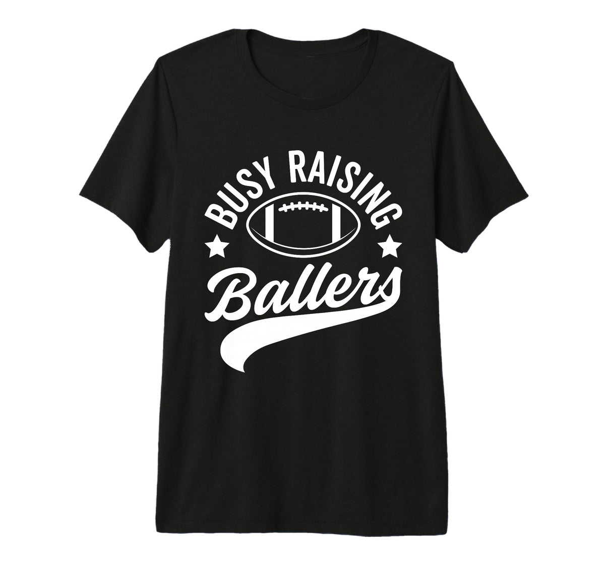 Busy Raising Ballers Football Cheer Mom T-Shirt - Trendy Graphic Men Women