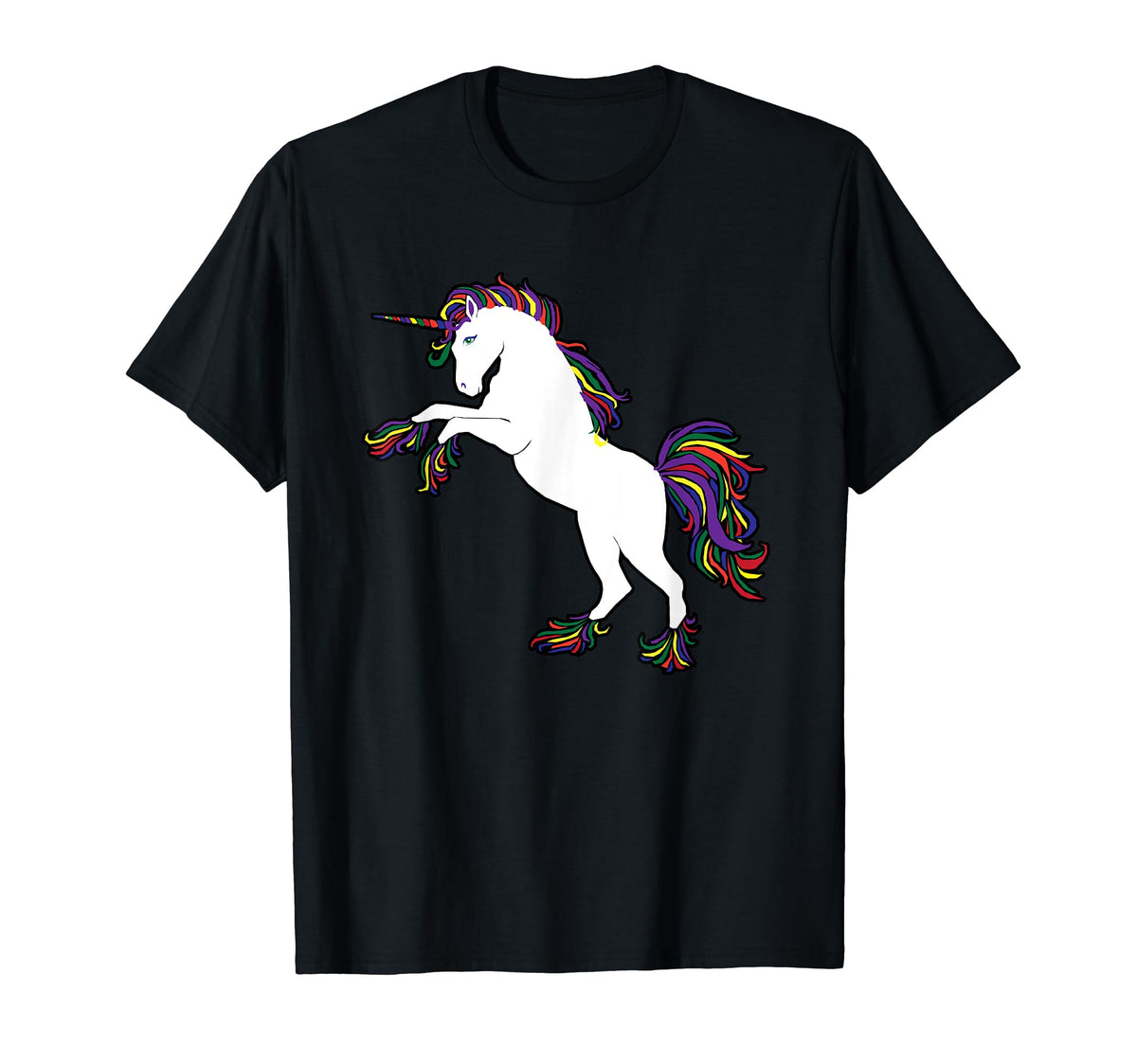 Rainbow Unicorn 80S Unicorns Rainbow T-Shirt - Streetwear Style Men Women