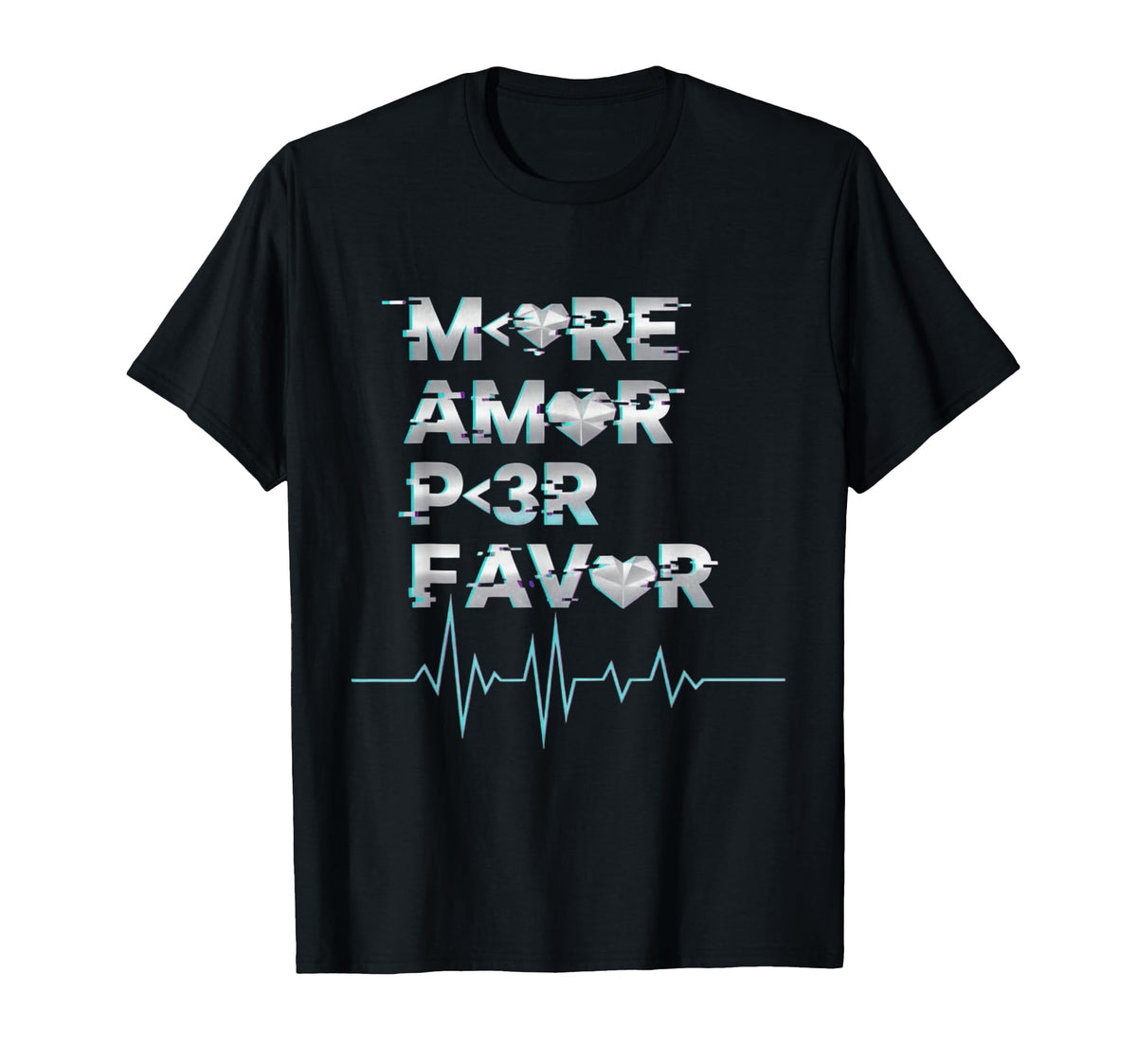 More Amor Por Favor Gaming Aesthetic T-Shirt - Custom Art Print Unisex