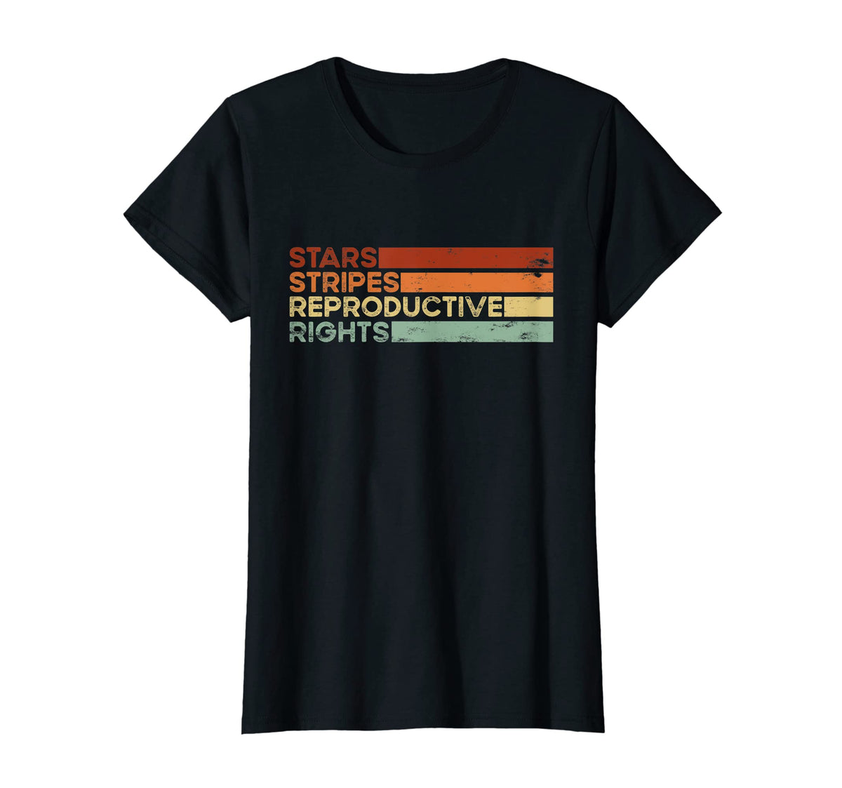 Womens Stars Stripes Reproductive T-Shirt - Streetwear Style Men Women