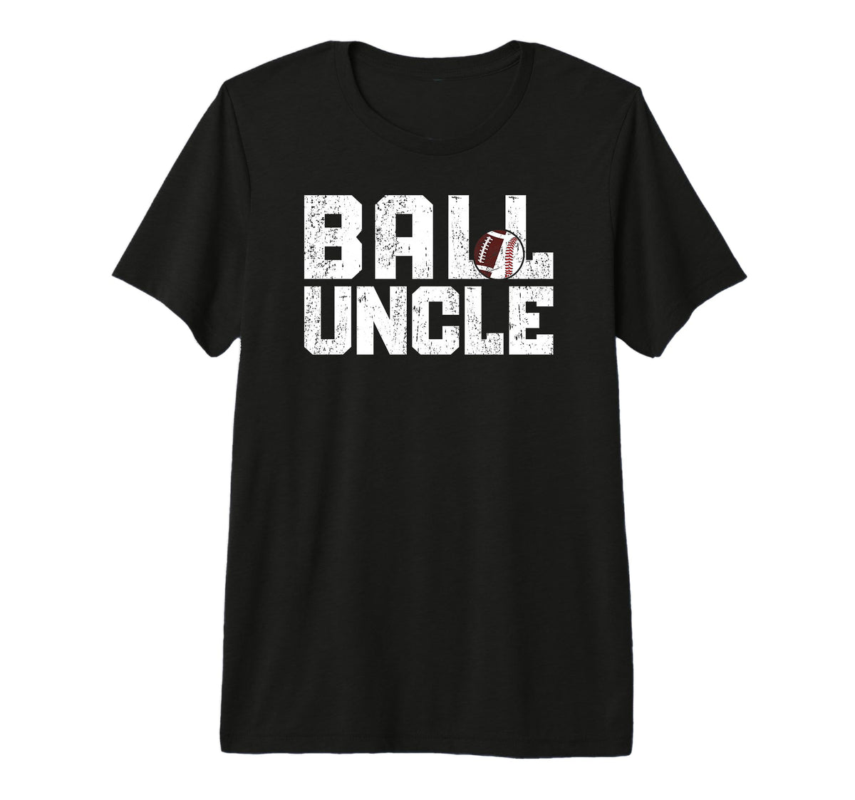 Mens Ball Uncle Proud Baseball Football T-Shirt - Minimalist Print Unisex
