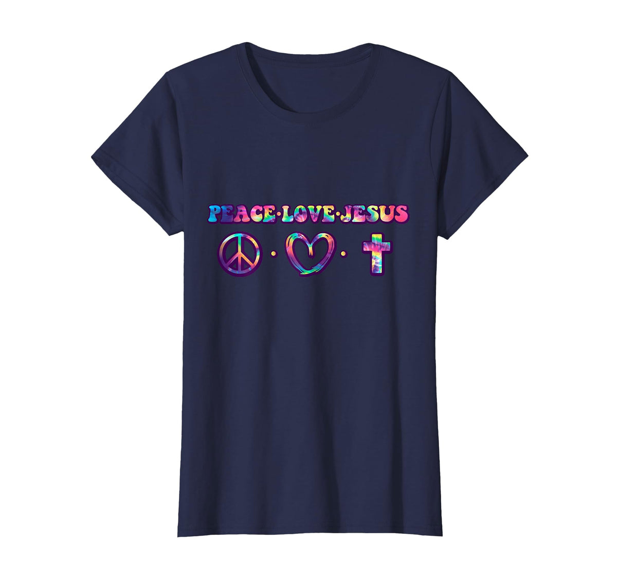 Peace Symbol Love And Jesus T-Shirt - Casual Everyday Wear for Adults