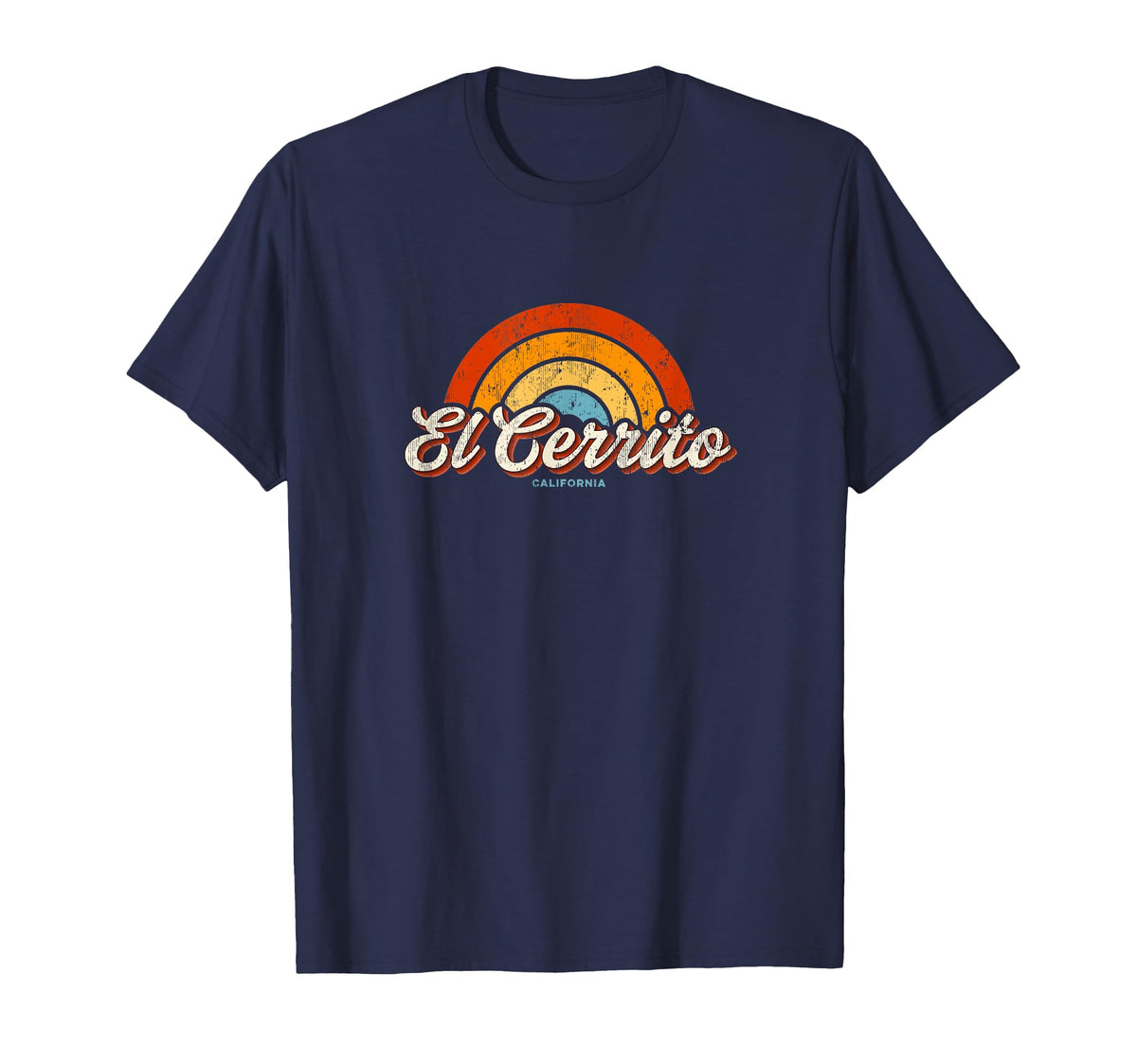 El Cerrito California Ca Rainbow 70S T-Shirt - Novelty Apparel Men Women