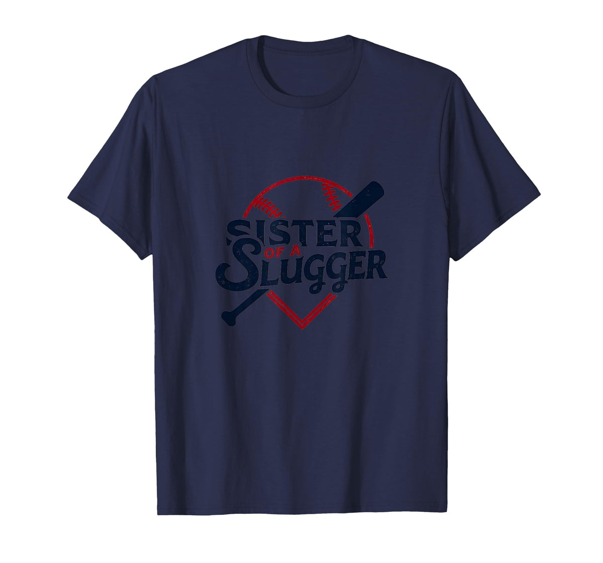Baseball Sister Sister Slugger Sports T-Shirt - Minimalist Print Unisex