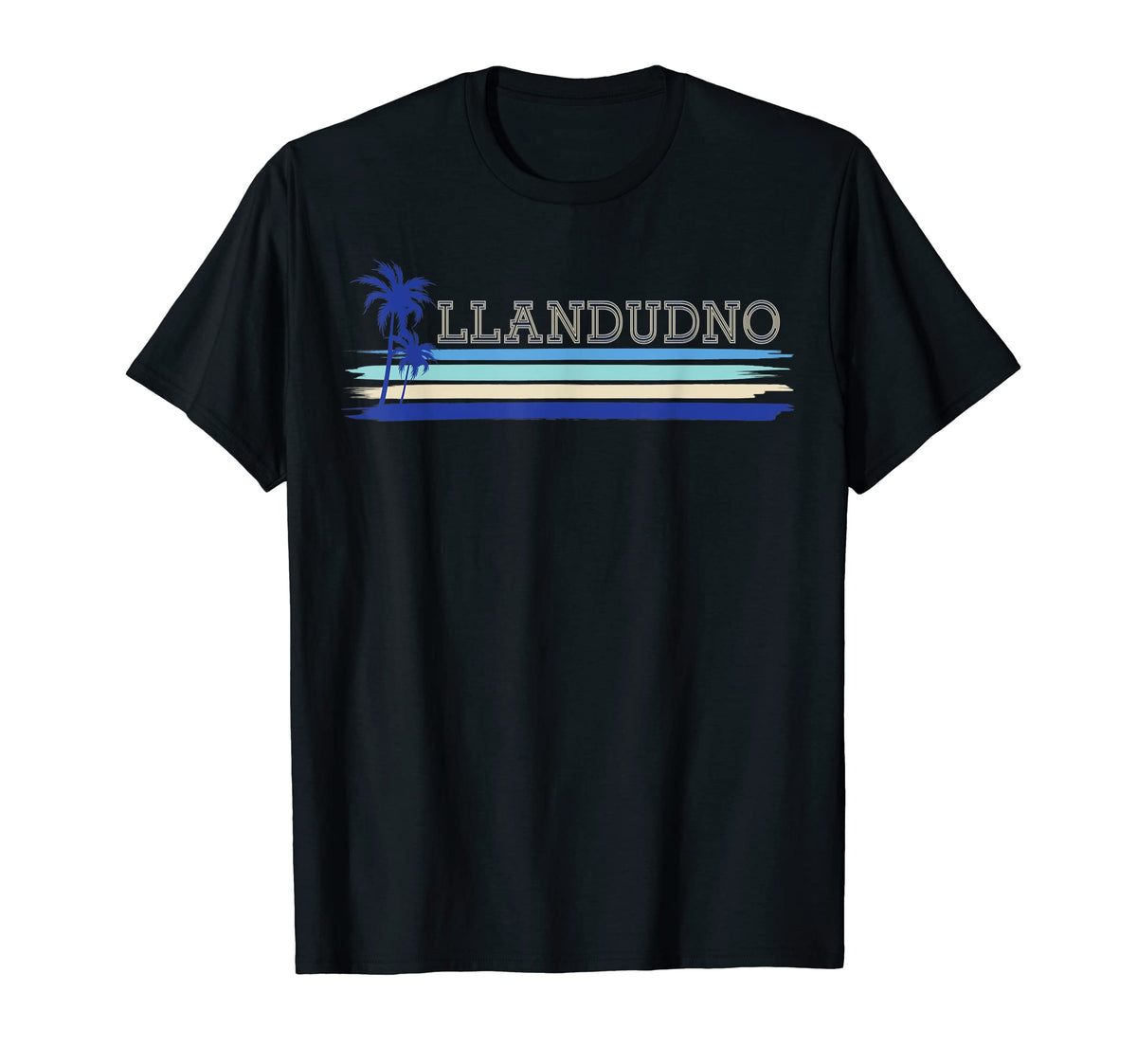 Llandudno Uk Seaside Holiday Surf Palm T-Shirt - Novelty Apparel Men Women
