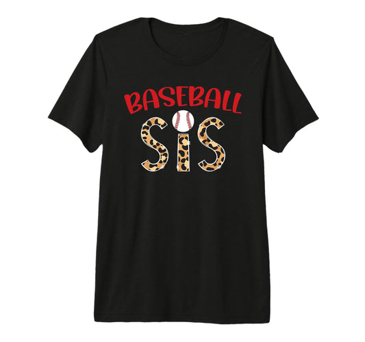 Baseball Sis Leopard Baseball Sister T-Shirt - Streetwear Style Men Women