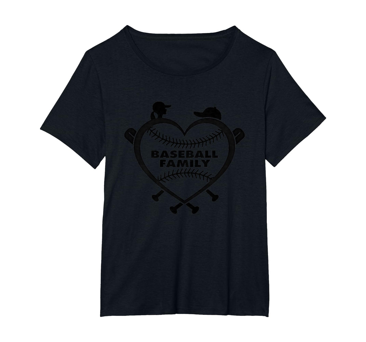 Baseball Family Sister Heart Love Fan T-Shirt - Aesthetic Graphic Unisex