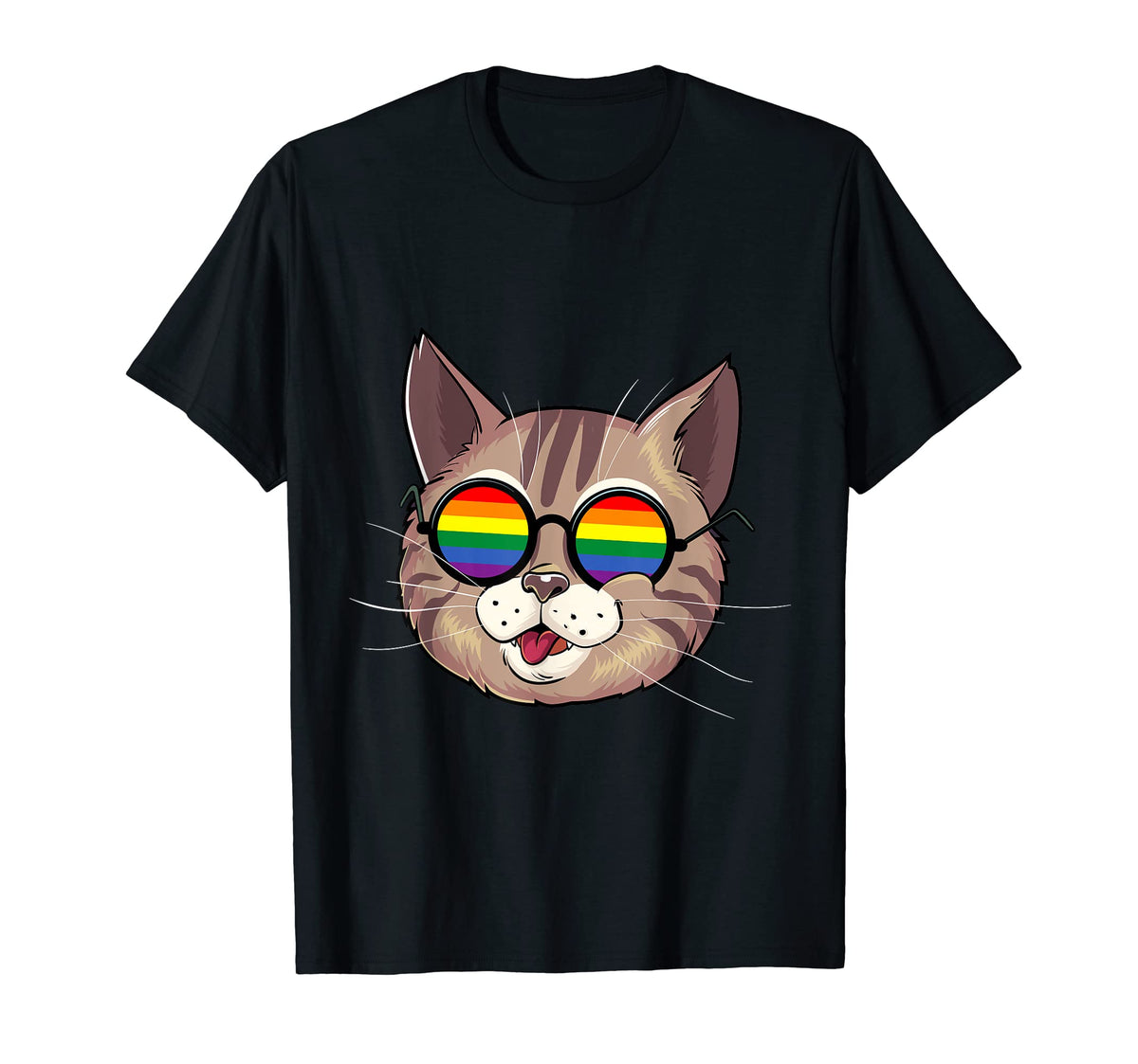 Gay Pride Month Funny Cat Lgbtq T-Shirt - Unique Graphic for Adults