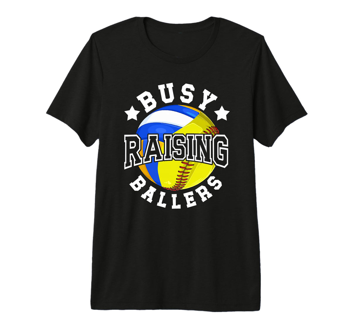 Mens Busy Raising Ballers Volleyball T-Shirt - Aesthetic Graphic Unisex
