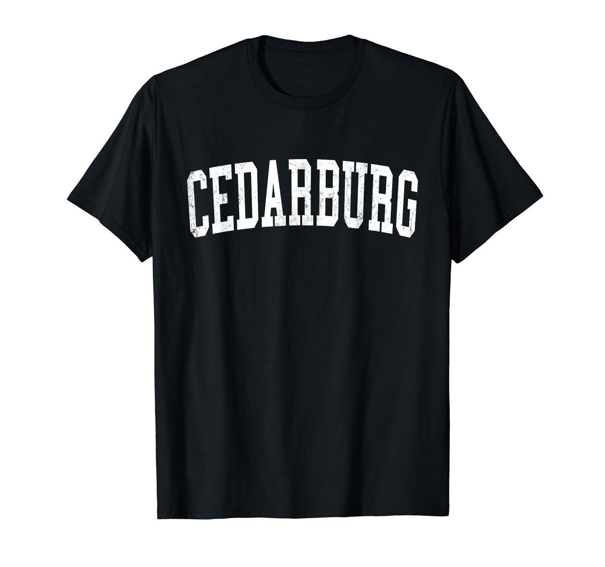 Cedarburg Wi Distressed White Varsity T-Shirt - Streetwear Style Men Women