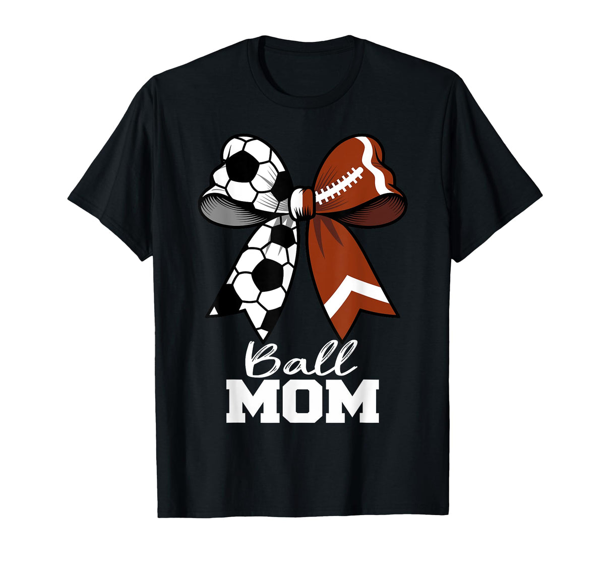 Ball Mom Soccer Football Mom Coquette T-Shirt - Unique Graphic for Adults