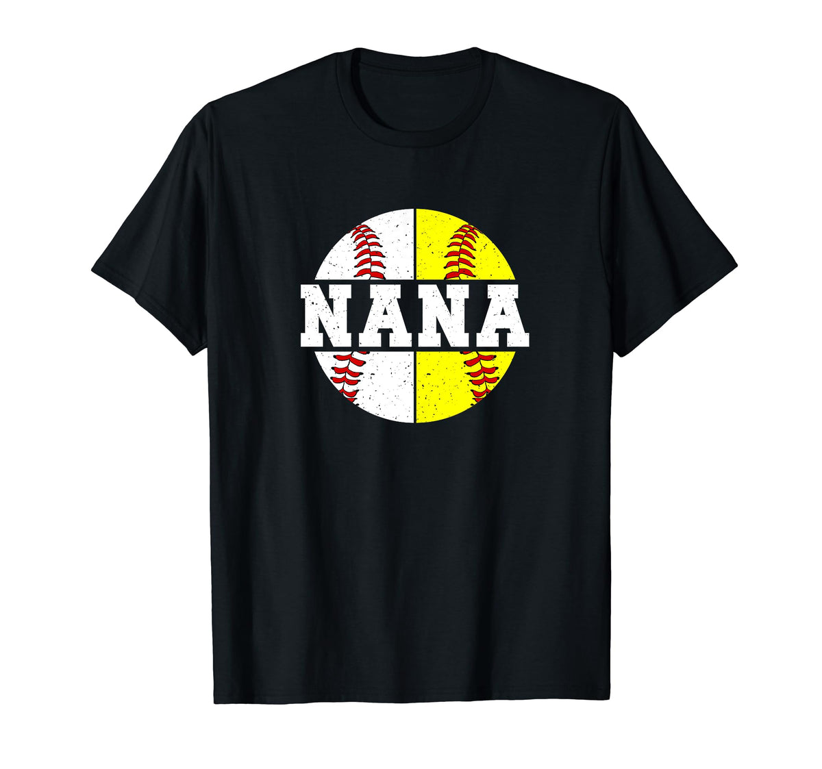 Baseball Softball Nana Softball T-Shirt - Casual Everyday Wear Men Women