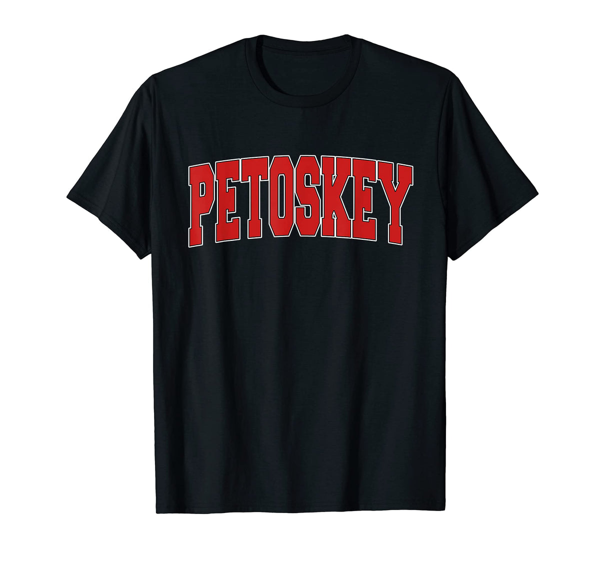 Petoskey Mi Michigan Varsity Usa T-Shirt - Fun Novelty Design Men Women