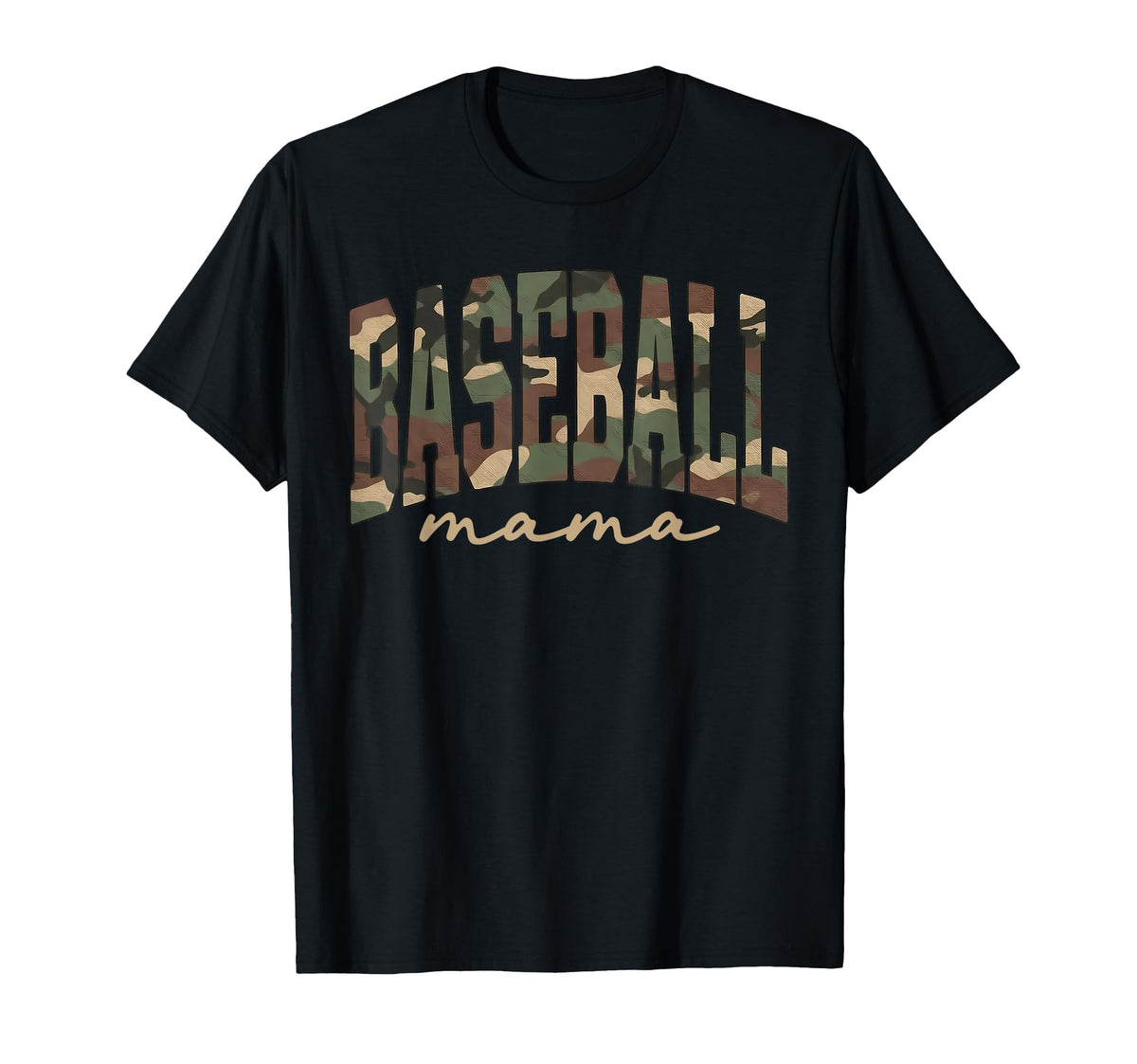 Camouflage Baseball Mama Game Day T-Shirt - Streetwear Style Men Women