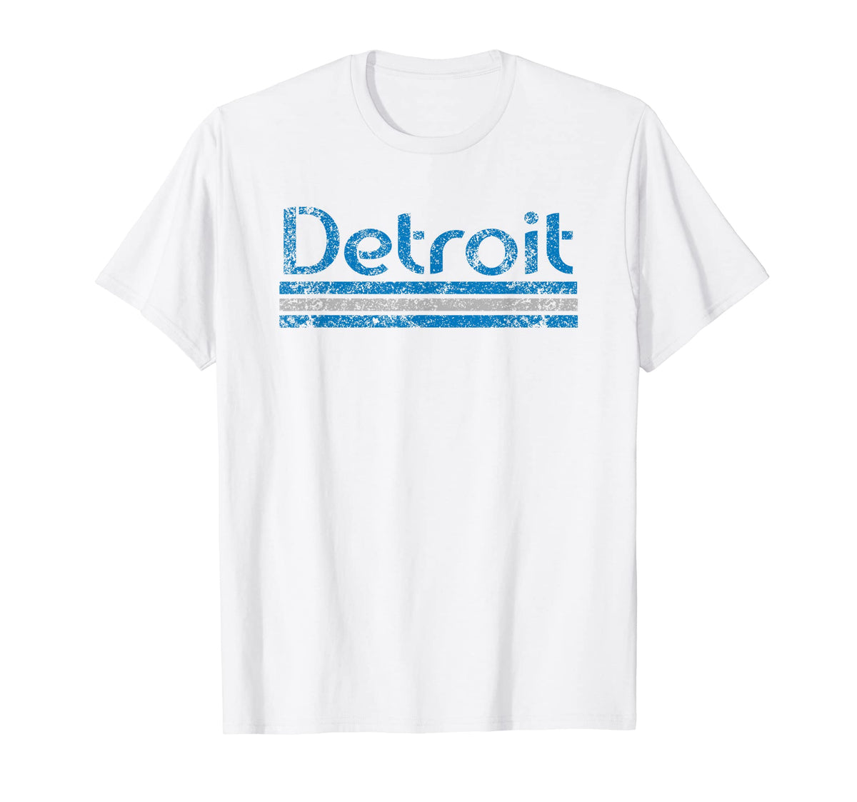 Detroit Michigan Weathered Stripe T-Shirt - Streetwear Style for Adults