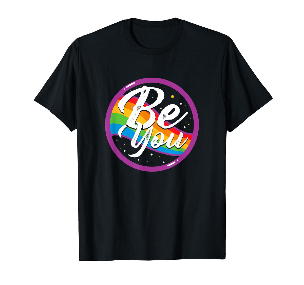 Be You Pride Lgbtq Gay Lgbt Ally Rainbow T-Shirt - Minimalist Print Unisex