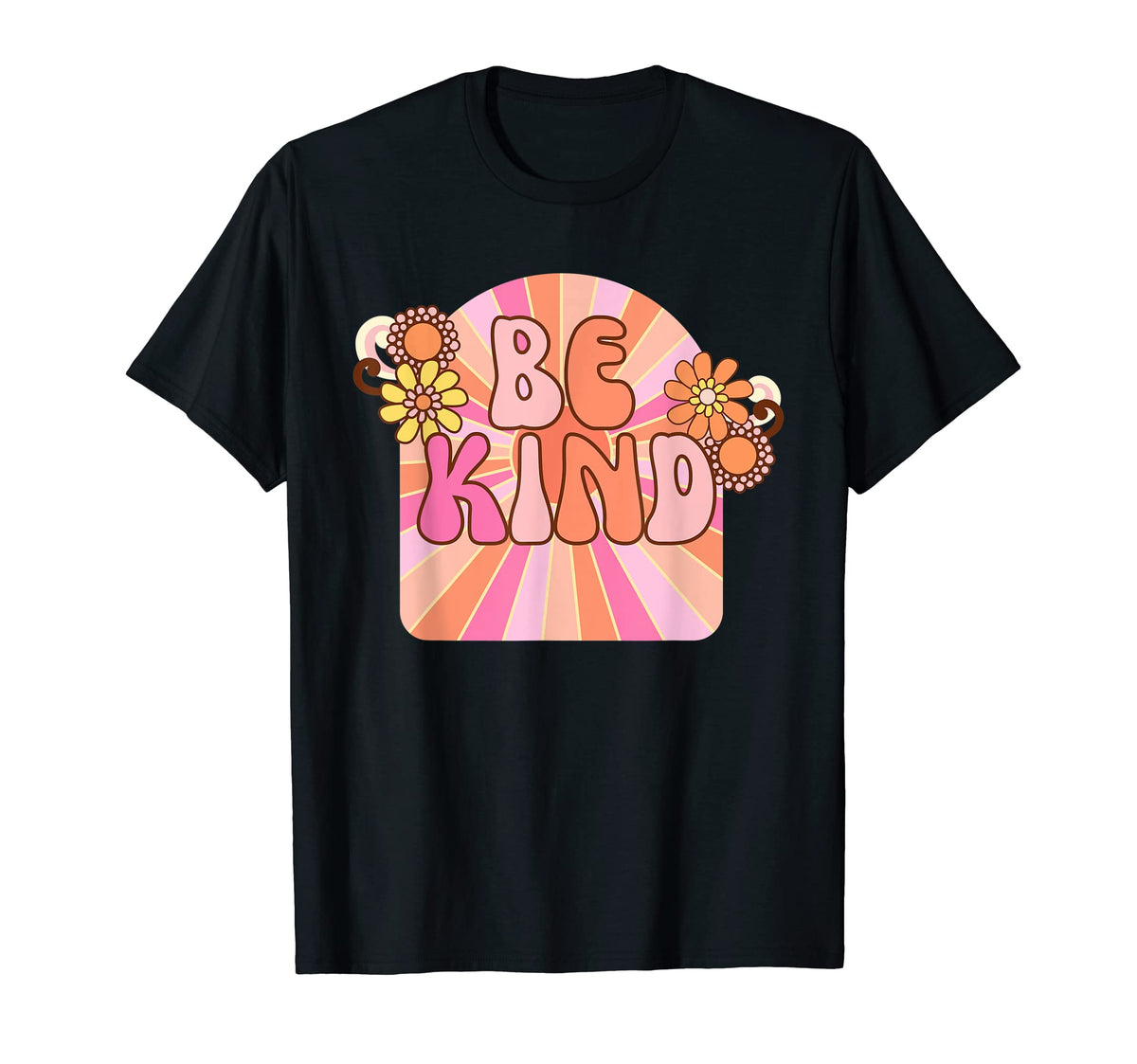 Be Kind Rainbow Positive Quotes T-Shirt - Fun Novelty Design Unisex