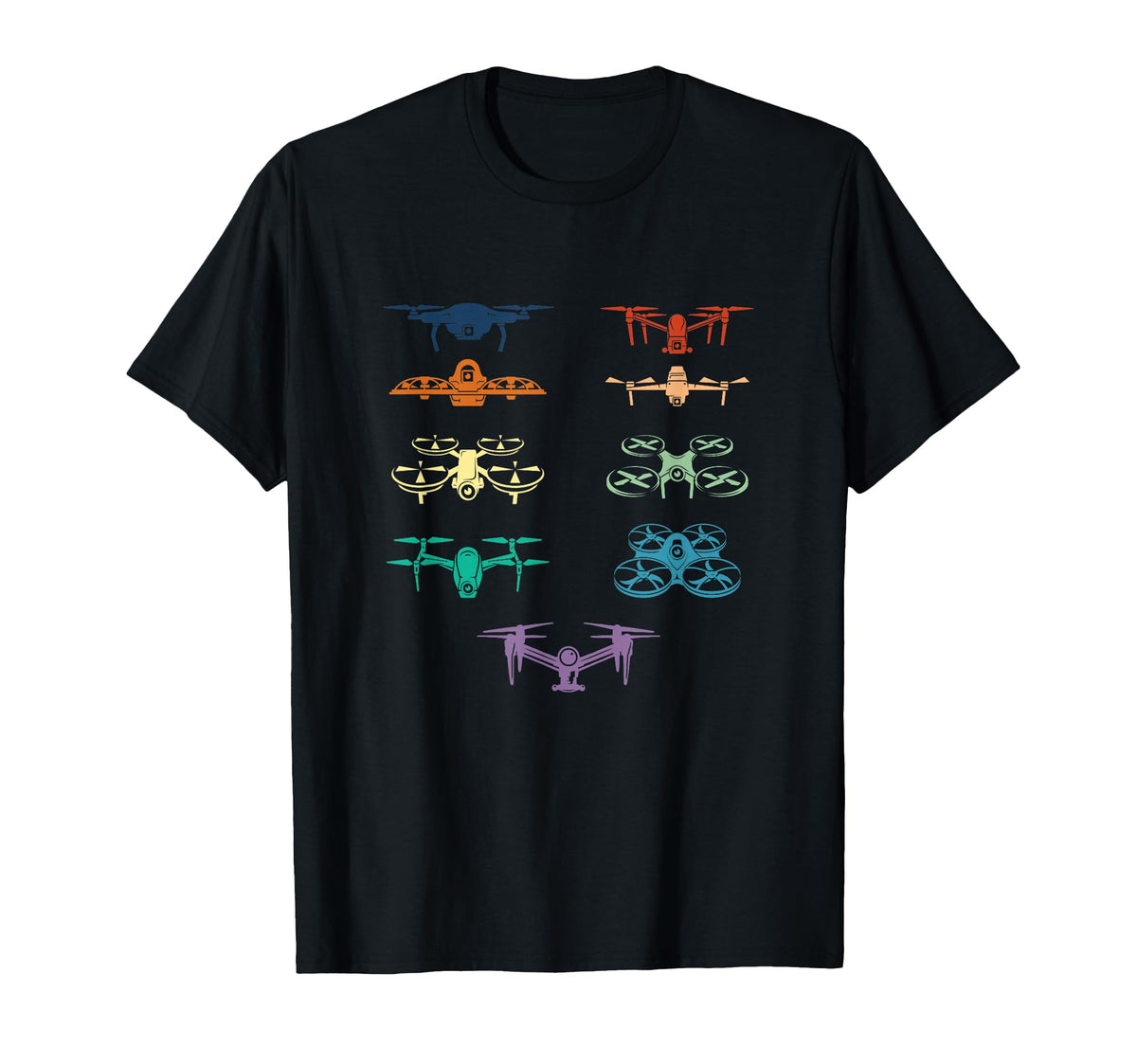 Drones Pilot Fpv Multicopter Quadcopter T-Shirt - Unique Graphic Men Women