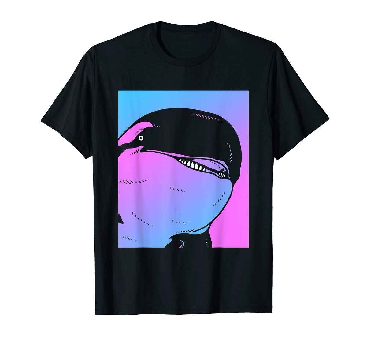 Vaporwave Killer Whale Aesthetic T-Shirt - Streetwear Style Men Women