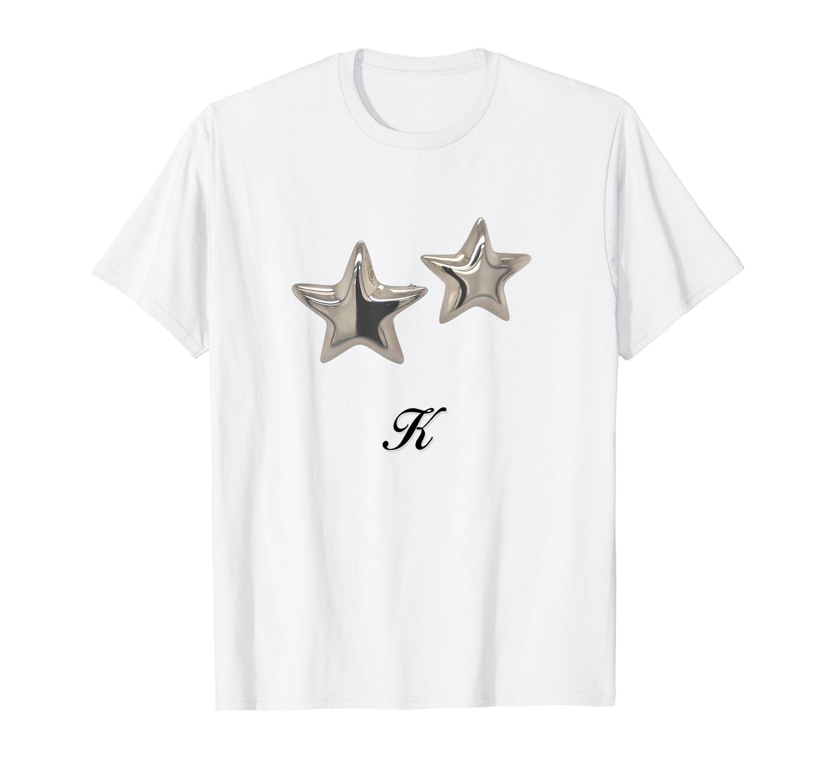 Star K Coquette Girlcore Y2K Aesthetic T-Shirt - Custom Art Print Men Women