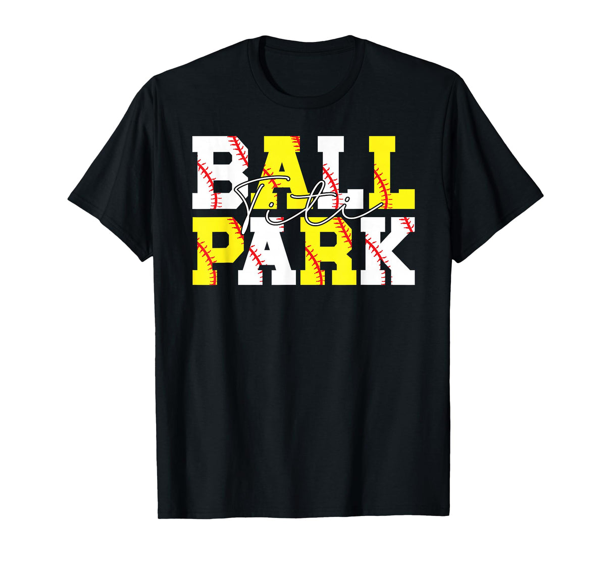 Ballpark Titi Aunt Softball Baseball T-Shirt - Casual Everyday Wear Unisex