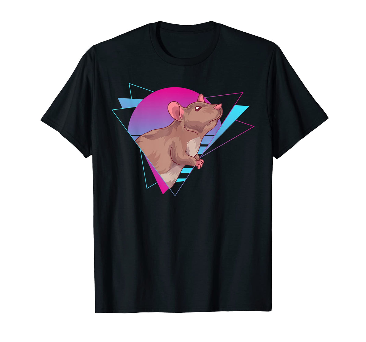 90S Vaporwave Aesthetic Rodent Pet T-Shirt - Casual Everyday Wear Unisex