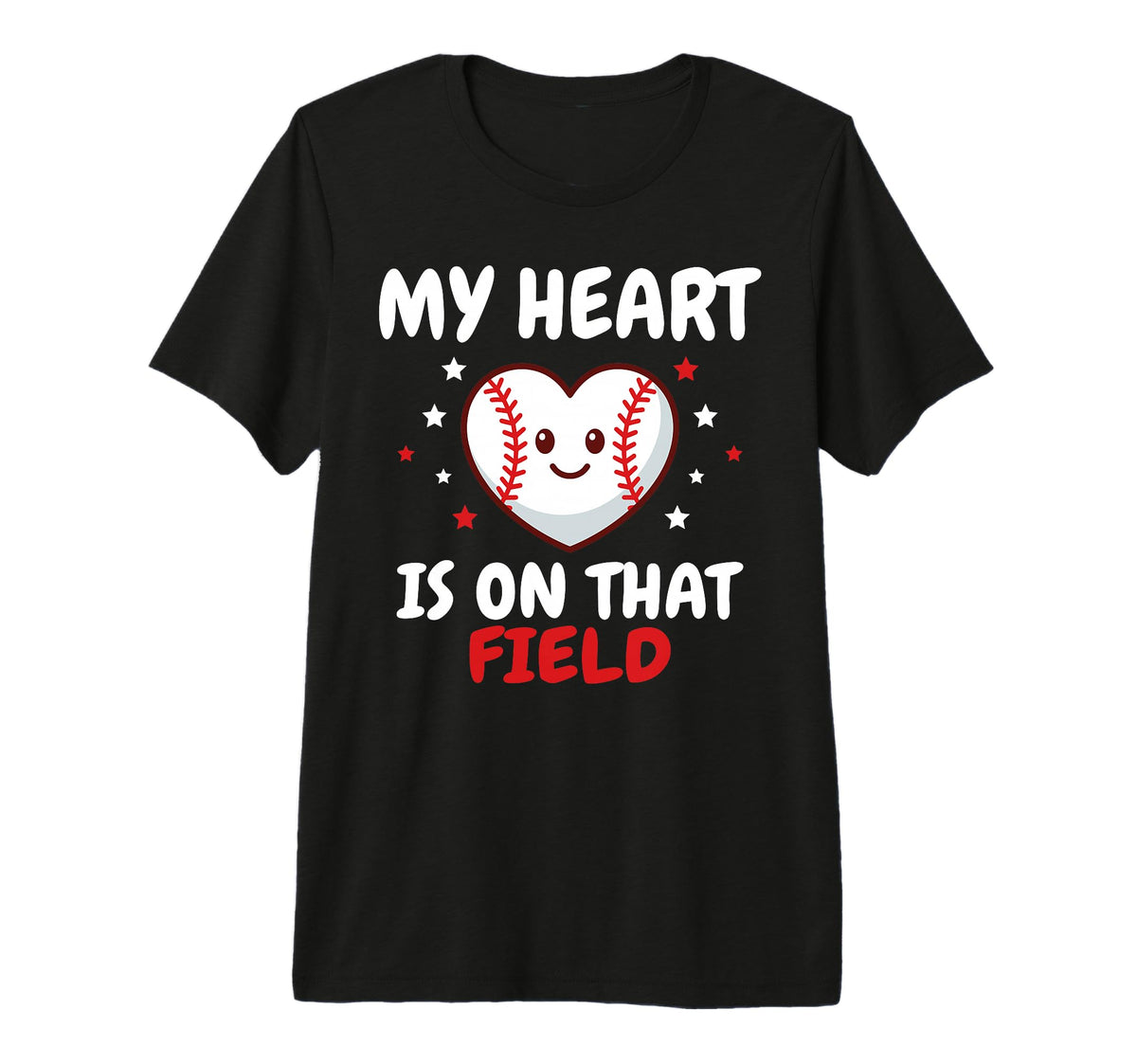 My Heart Is That Field Kawaii Heart T-Shirt - Aesthetic Graphic Men Women