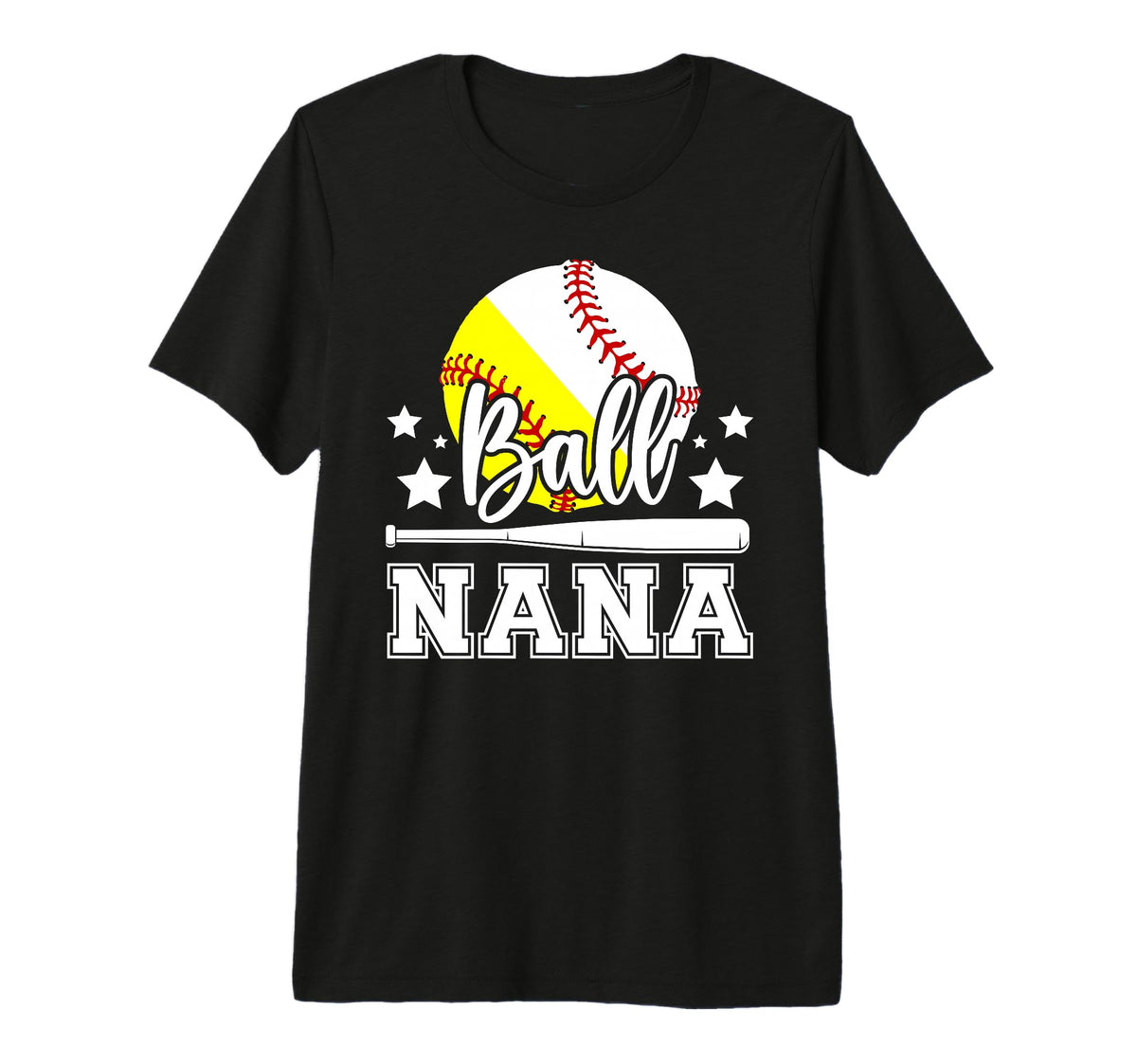 Ball Nana Grandma Proud Baseball T-Shirt - Trendy Graphic for Adults