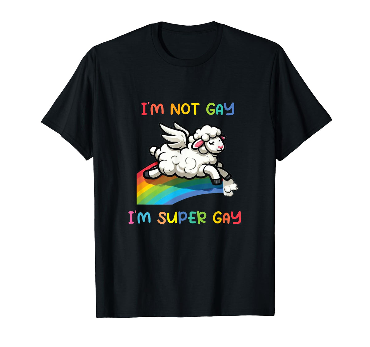 Lgbtq Unicorn Super Gay Pride Lgbt T-Shirt - Fun Novelty Design Unisex