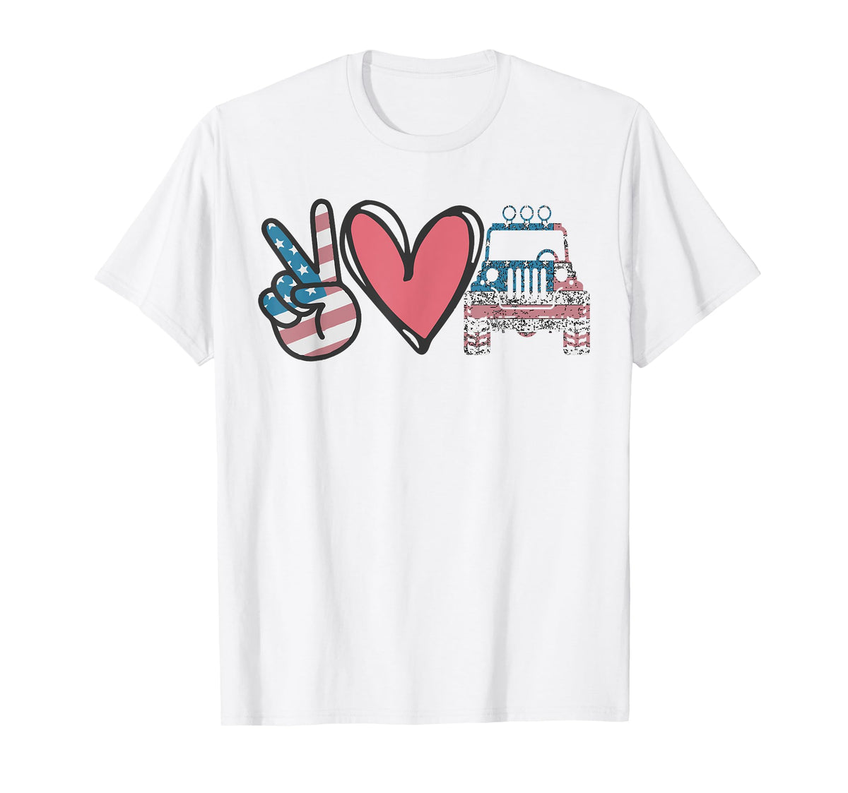 Support Peace Love Peace Love Offroad T-Shirt - Streetwear Style Men Women