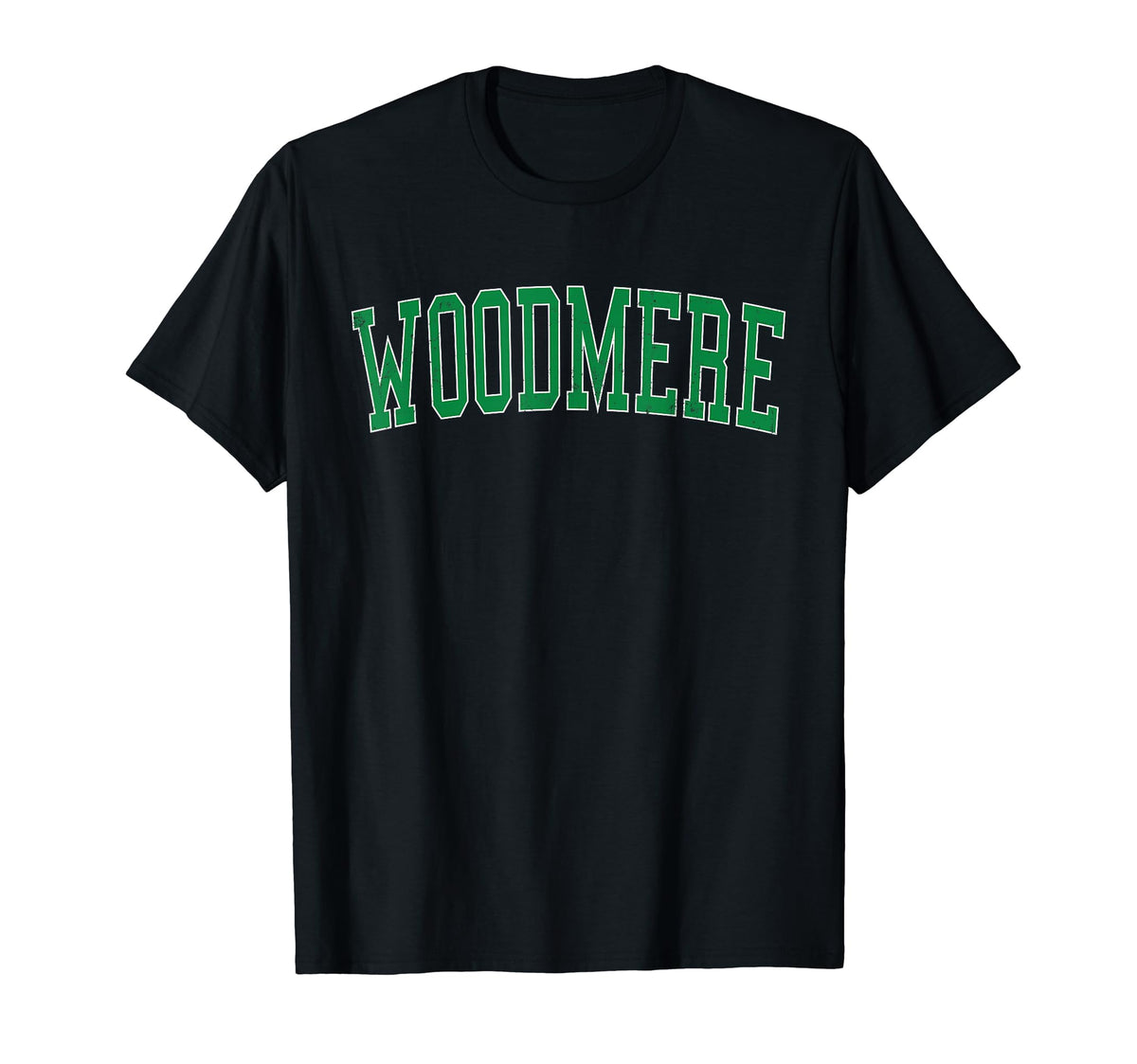 Woodmere Ny Distressed Green Varsity T-Shirt - Streetwear Style Men Women