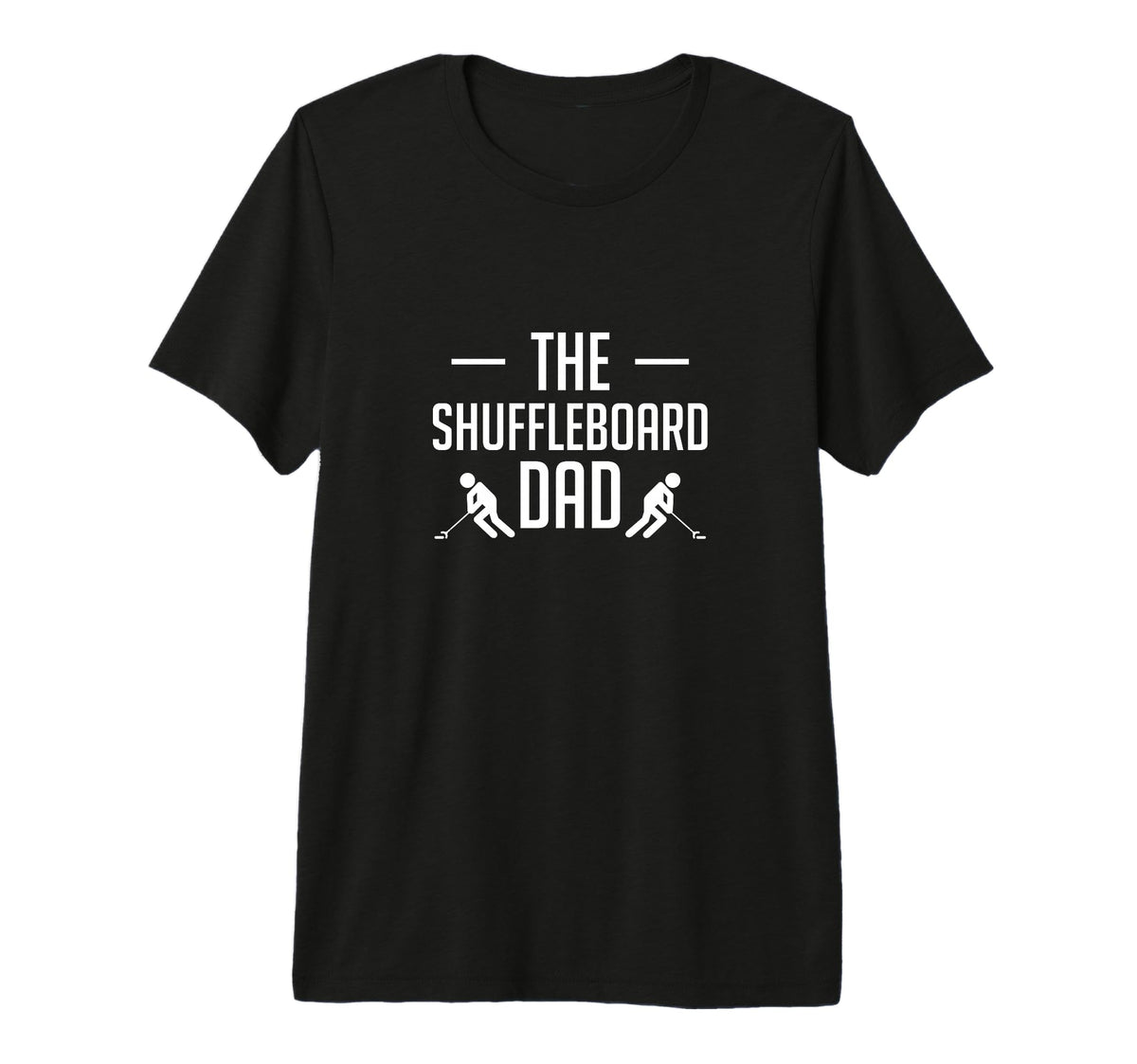Mens Shuffleboard Dad Fathers Day T-Shirt - Custom Art Print Men Women