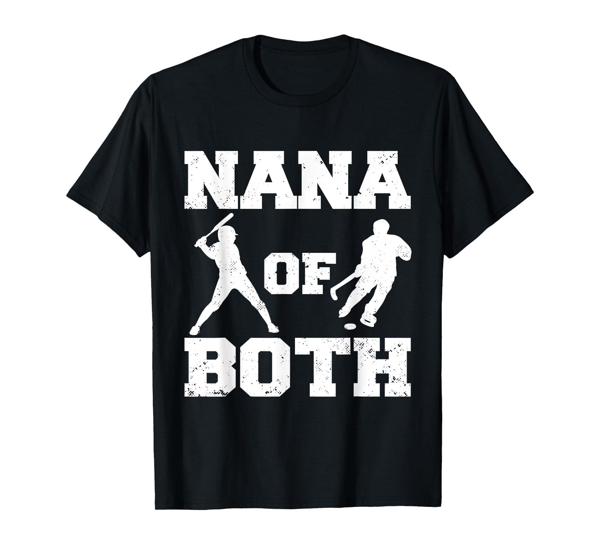 Nana Both Funny Baseball Hockey Nana T-Shirt - Custom Art Print Men Women