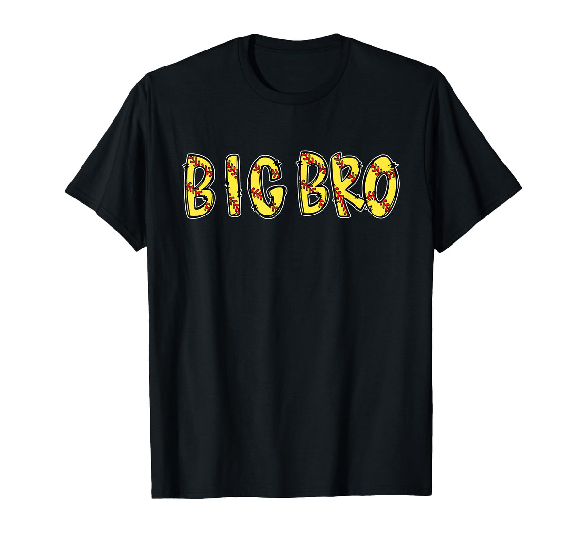 Softball Brother Big Bro Birthday Party T-Shirt - Novelty Apparel Men Women