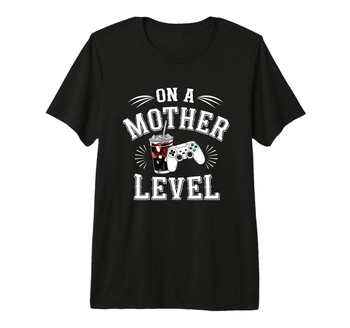 Funny Mothers Day Mother Level Gamer Mom T-Shirt - Minimalist Print Unisex