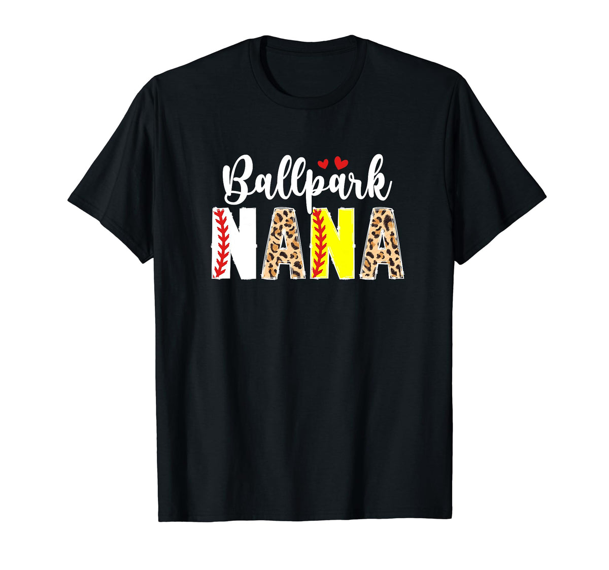 Ballpark Nana Baseball Softball Nana T-Shirt - Minimalist Print Men Women