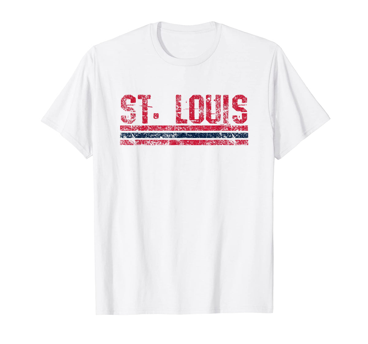 St Louis Missouri Weathered T-Shirt - Casual Everyday Wear for Adults
