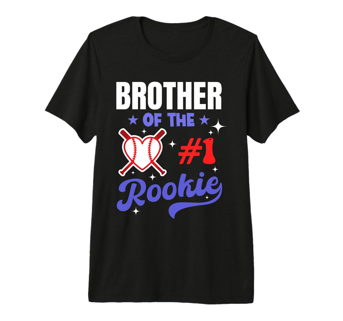 Brother Rookie 1St Baseball Birthday T-Shirt - Custom Art Print Men Women