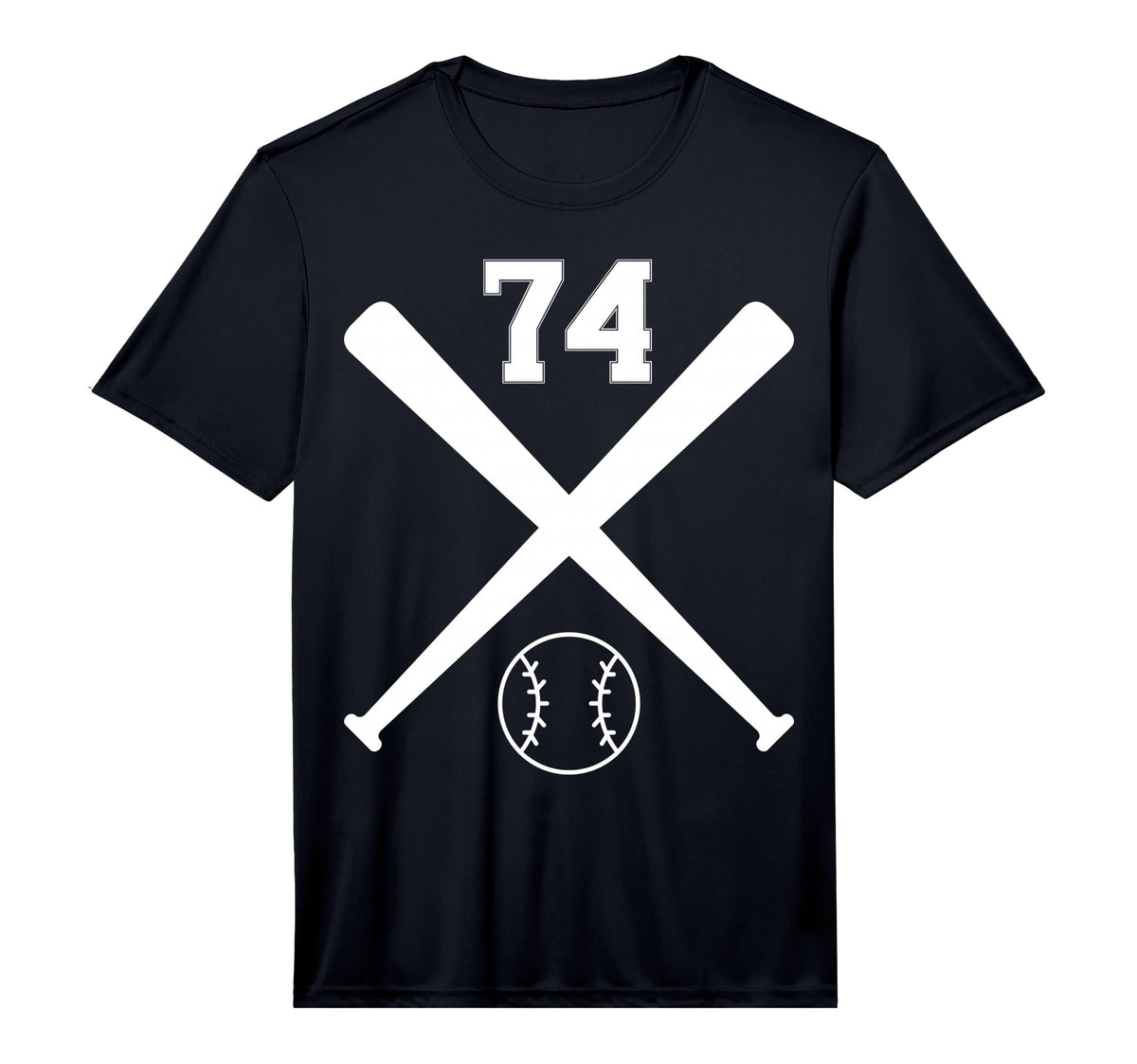 Baseball Softball Number 74 T-Shirt - Streetwear Style Men Women