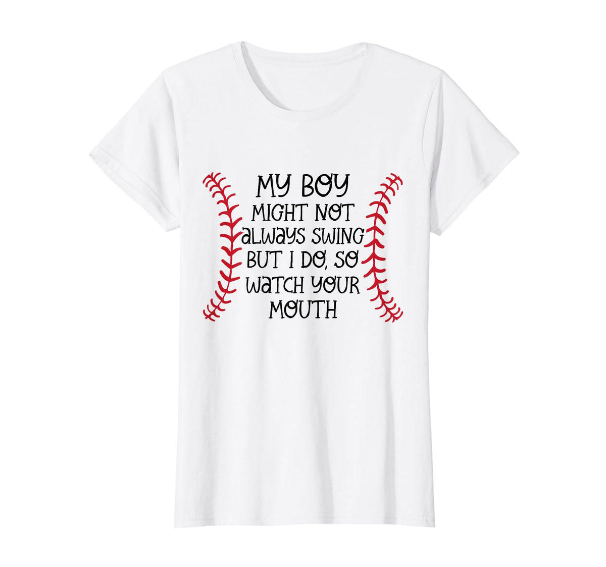 Womens Baseball Outfit Moms My T-Shirt - Casual Everyday Wear for Adults