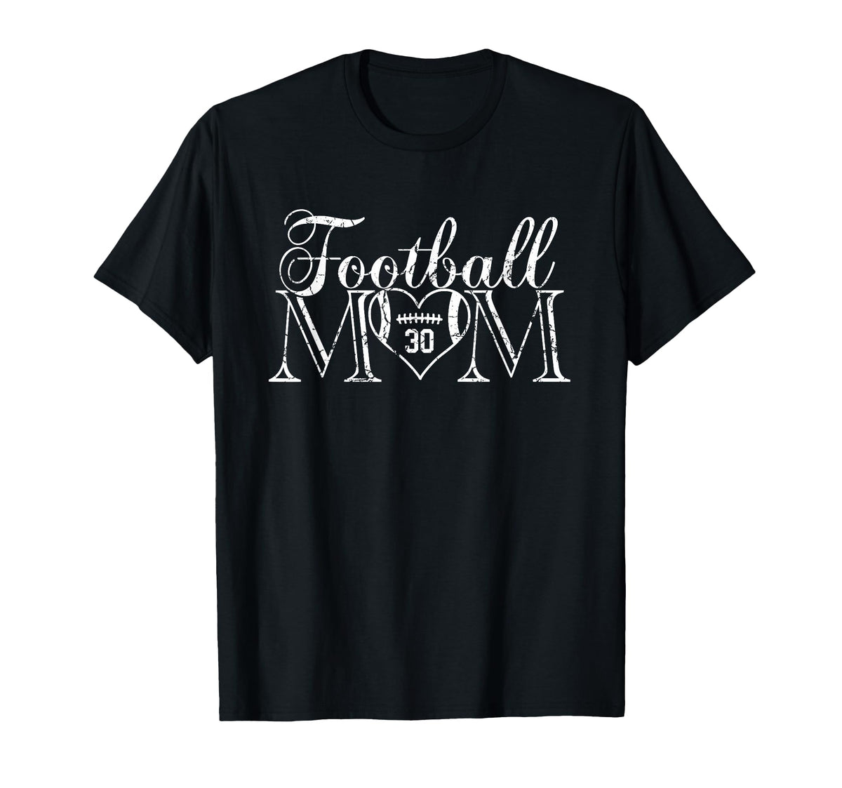 Football Mom Number 30 Football T-Shirt - Aesthetic Graphic Men Women