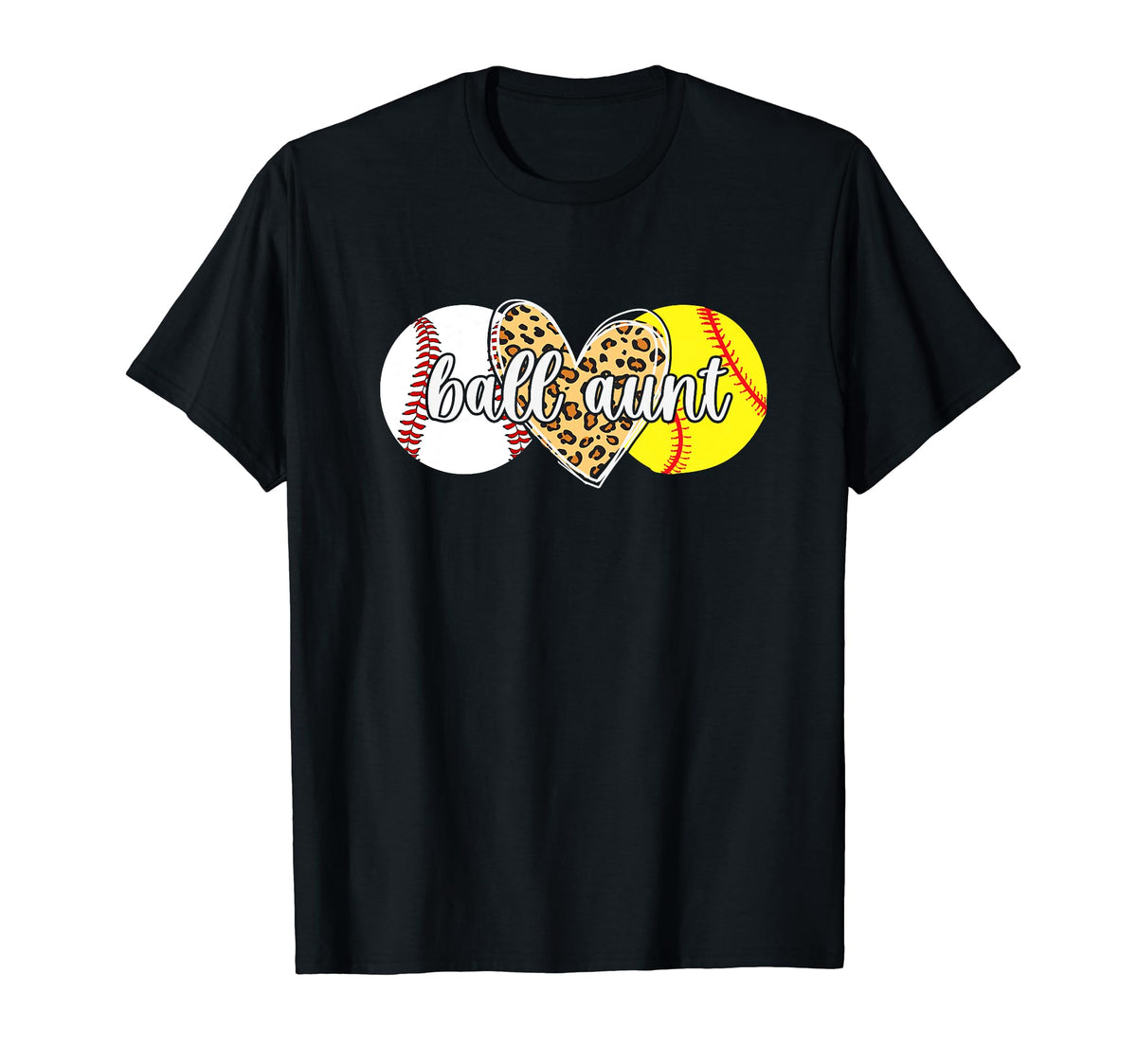 Ball Aunt Softball Baseball Aunt T-Shirt - Streetwear Style for Adults